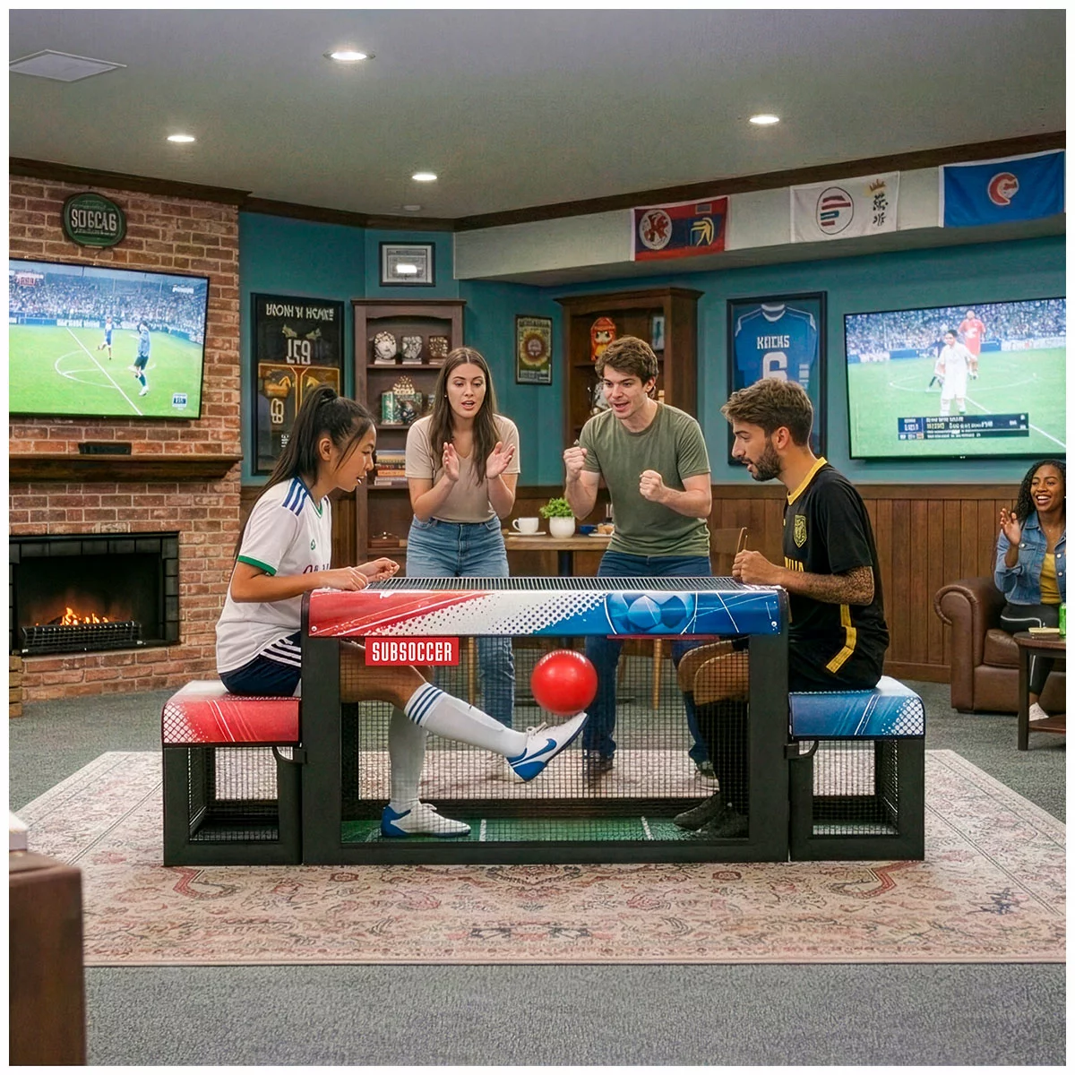 Subsoccer C3 Bench Soccer Game Indoor Outdoor Football Table Family Fun Game