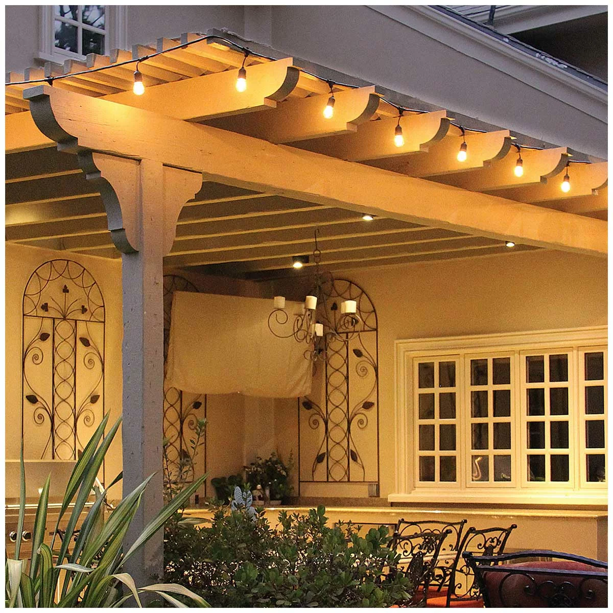 Feit Electric 14.6m LED Filament String Lights Outdoor Patio Garden Lighting