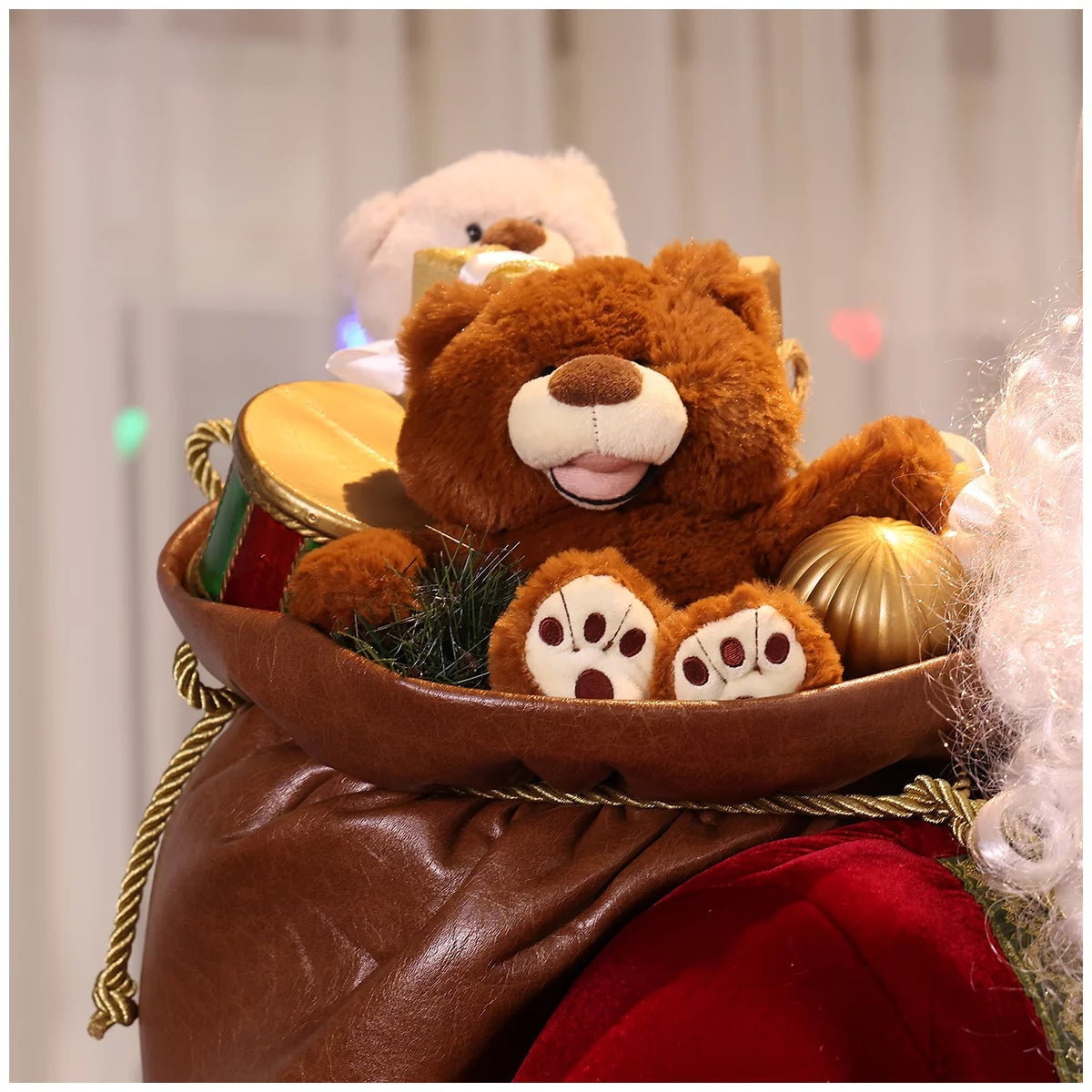 Animated 1.83M Moving Santa Claus With LED Lantern Motion Sensor Christmas