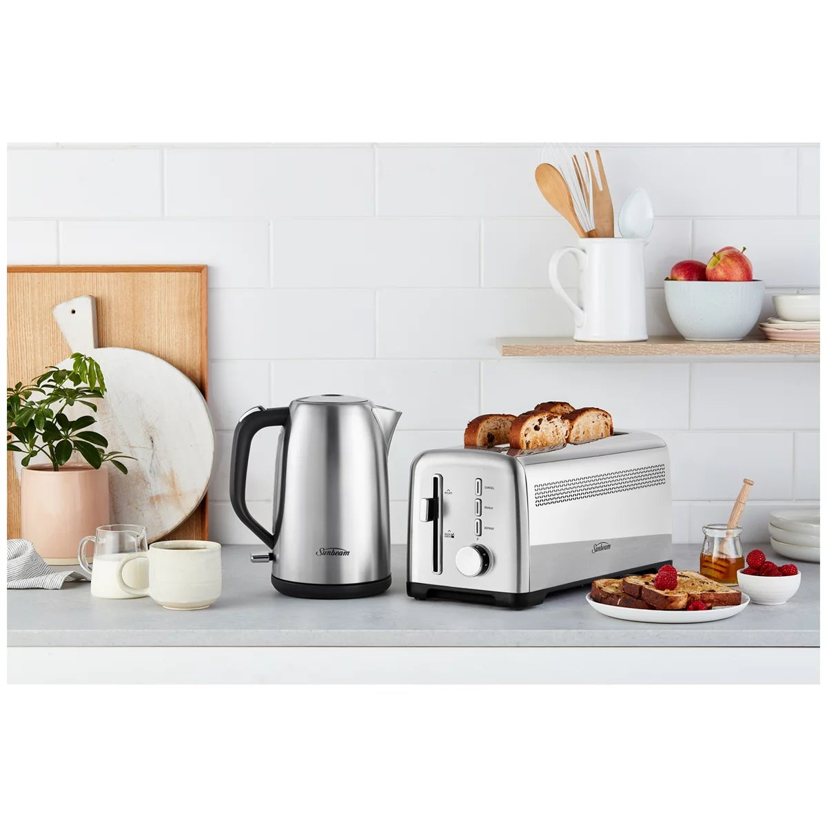 Sunbeam Fresh Start 4 Slice Long Slot Toaster 1500W Stainless Steel TAM1003SS