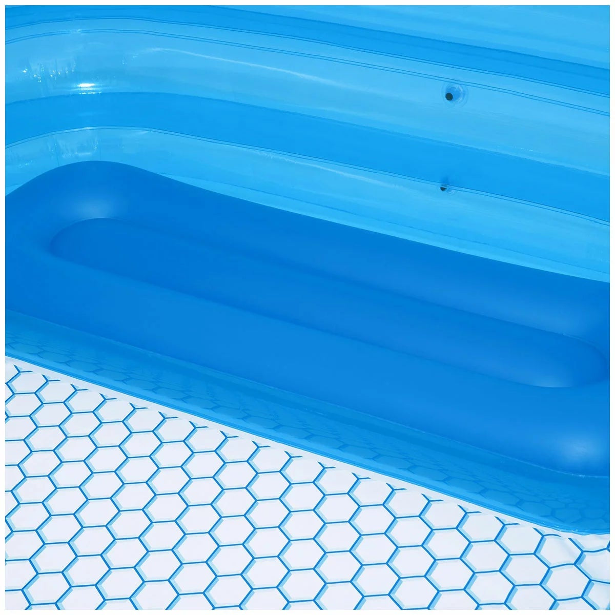 H2OGO Inflatable Family Pool 3m x 2.1m Bench Seat Cup Holders & 1280L Capacity