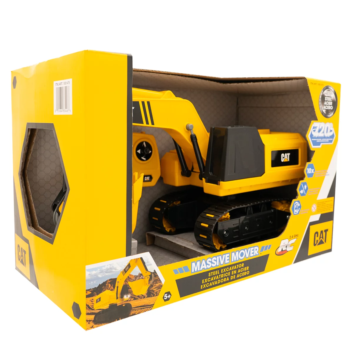 CAT Steel Excavator Heavy Duty Construction Toy Vehicle Kids 3+ Yellow