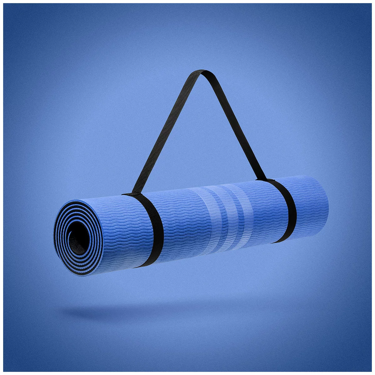 Adidas 6mm Training/Fitness Gym/Home Padded/Rollable/Lightweight Travel Mat BLUE