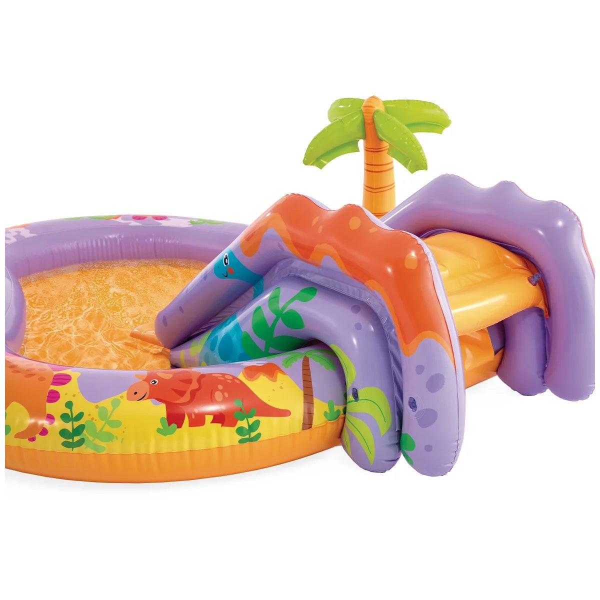 Intex Dino Park Kids Inflatable Splash Pool Water Sprayer Outdoor Summer Fun