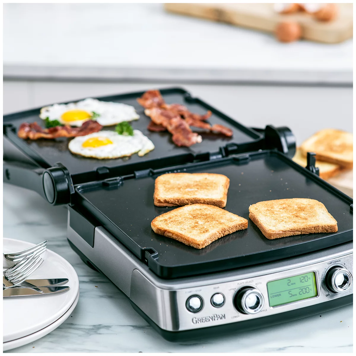 GreenPan Elite Contact Grill 7 in 1 Countertop Non-Stick Cookware CC006847-001 Free Shipping