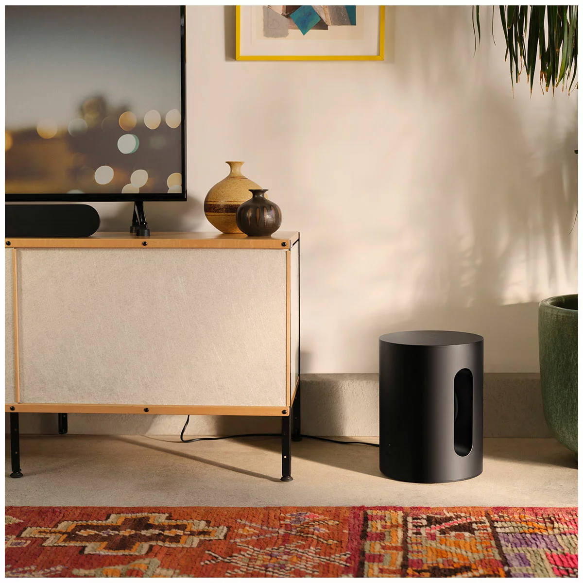 Sonos Sub Mini Wireless Compact Subwoofer Black Deep Bass Smart Home Audio