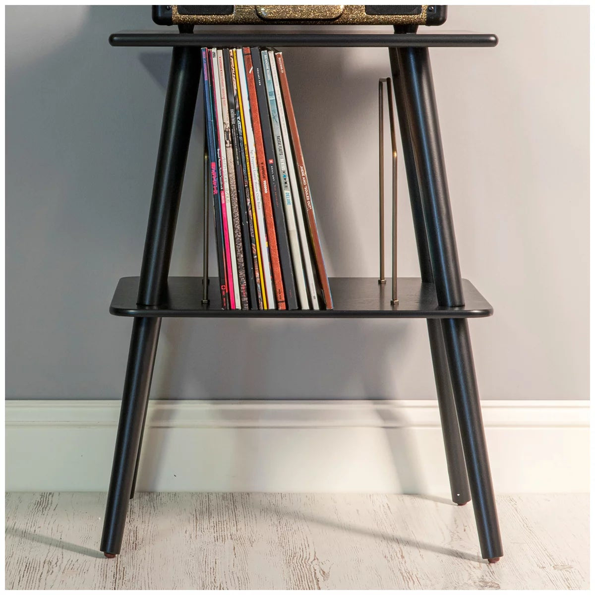 Crosley Manchester Turntable Stand Black Vinyl Record Storage CRST66-BK