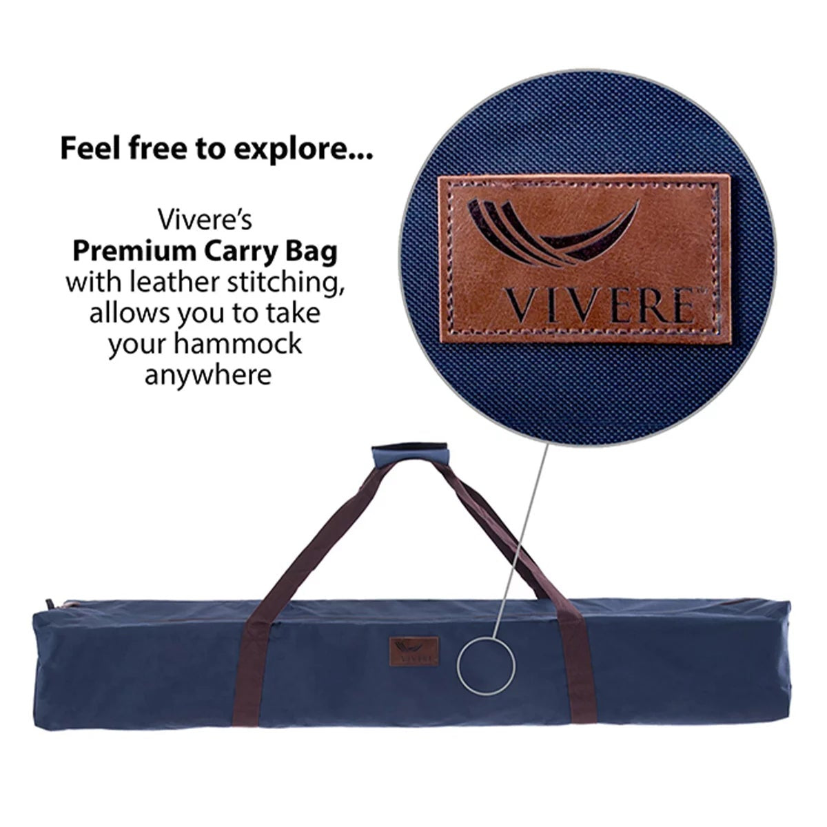 Vivere Cotton Double Hammock with Steel Stand Natural 204kg