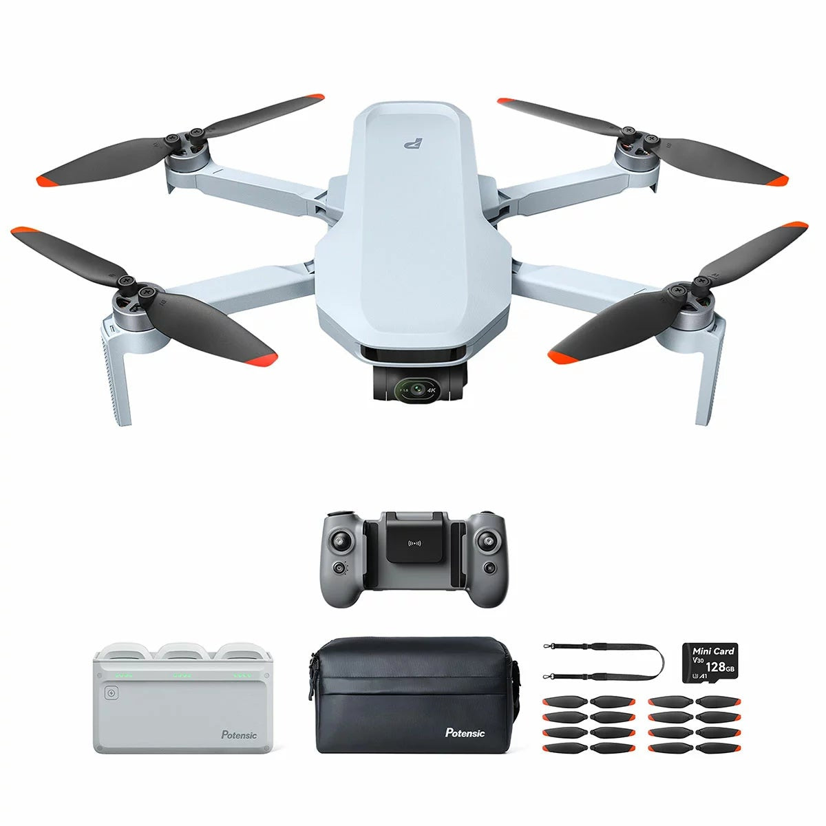 Potensic ATOM 2 Drone 48MP 8K Photo 4K HDR 3-Axis Gimbal 3 Battery
