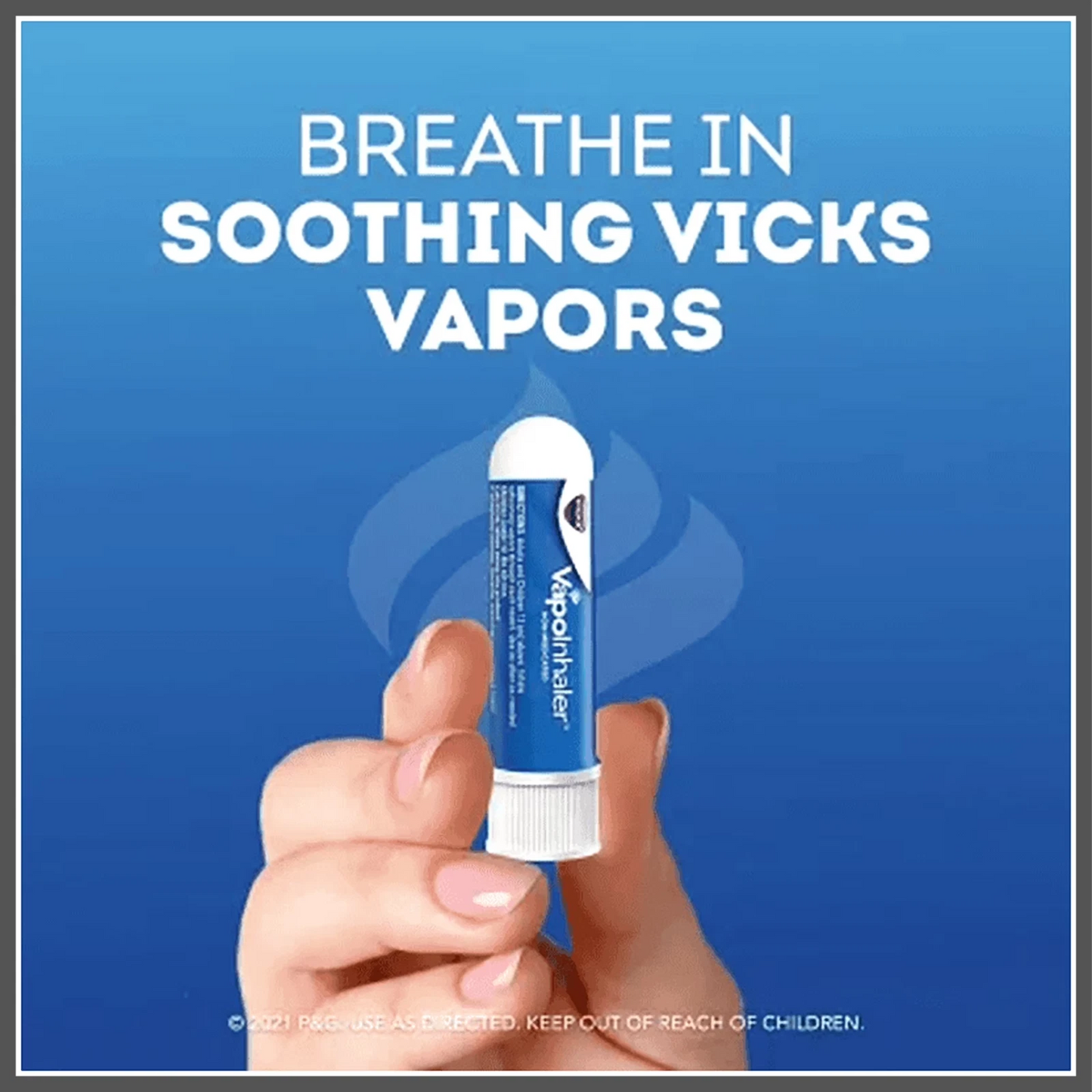 Vicks Portable Nasal Inhaler 4 Pack Menthol Relief for Blocked Nose Travel Size