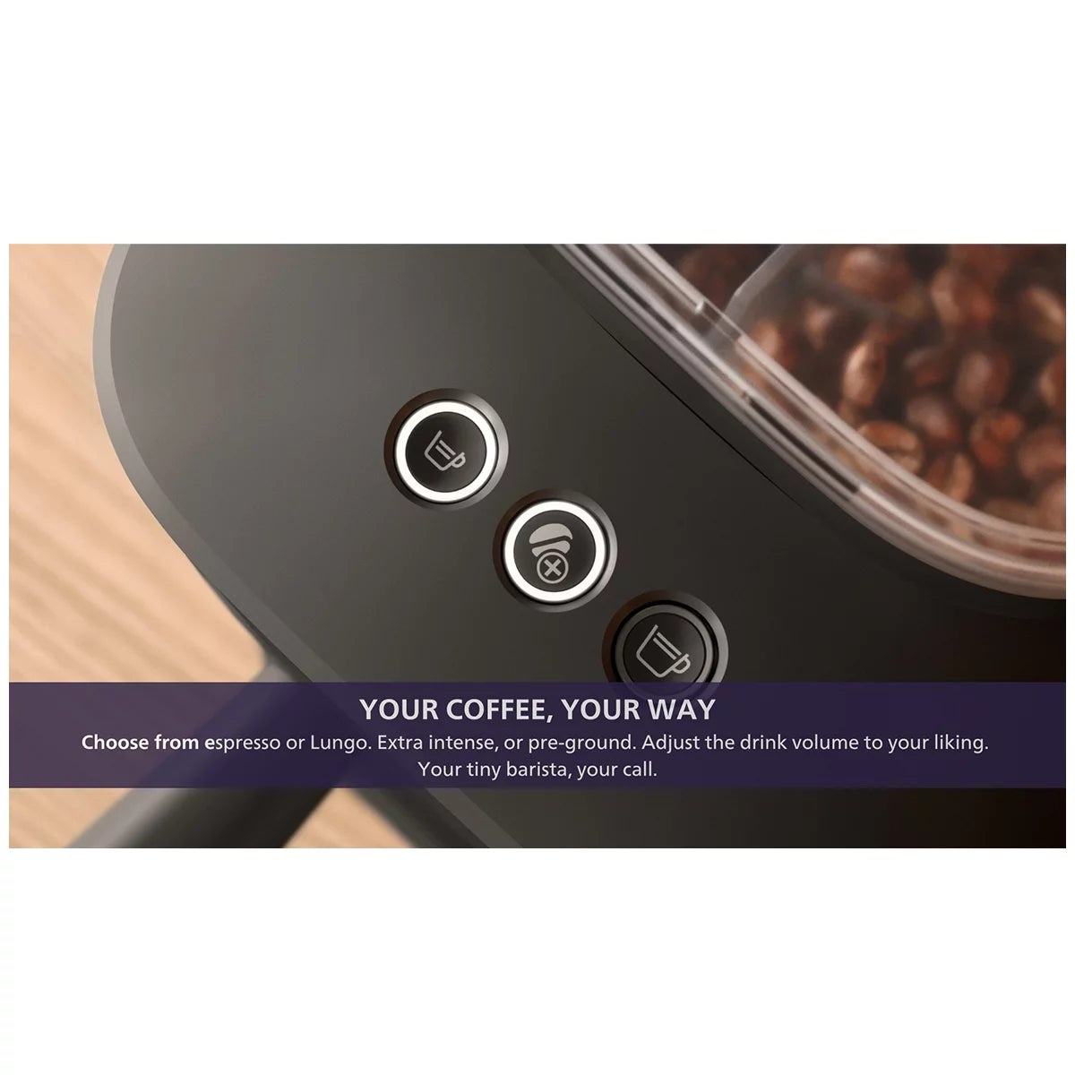 Philips Baristina Espresso Coffee Machine BAR300/60 Black Built In Grinder