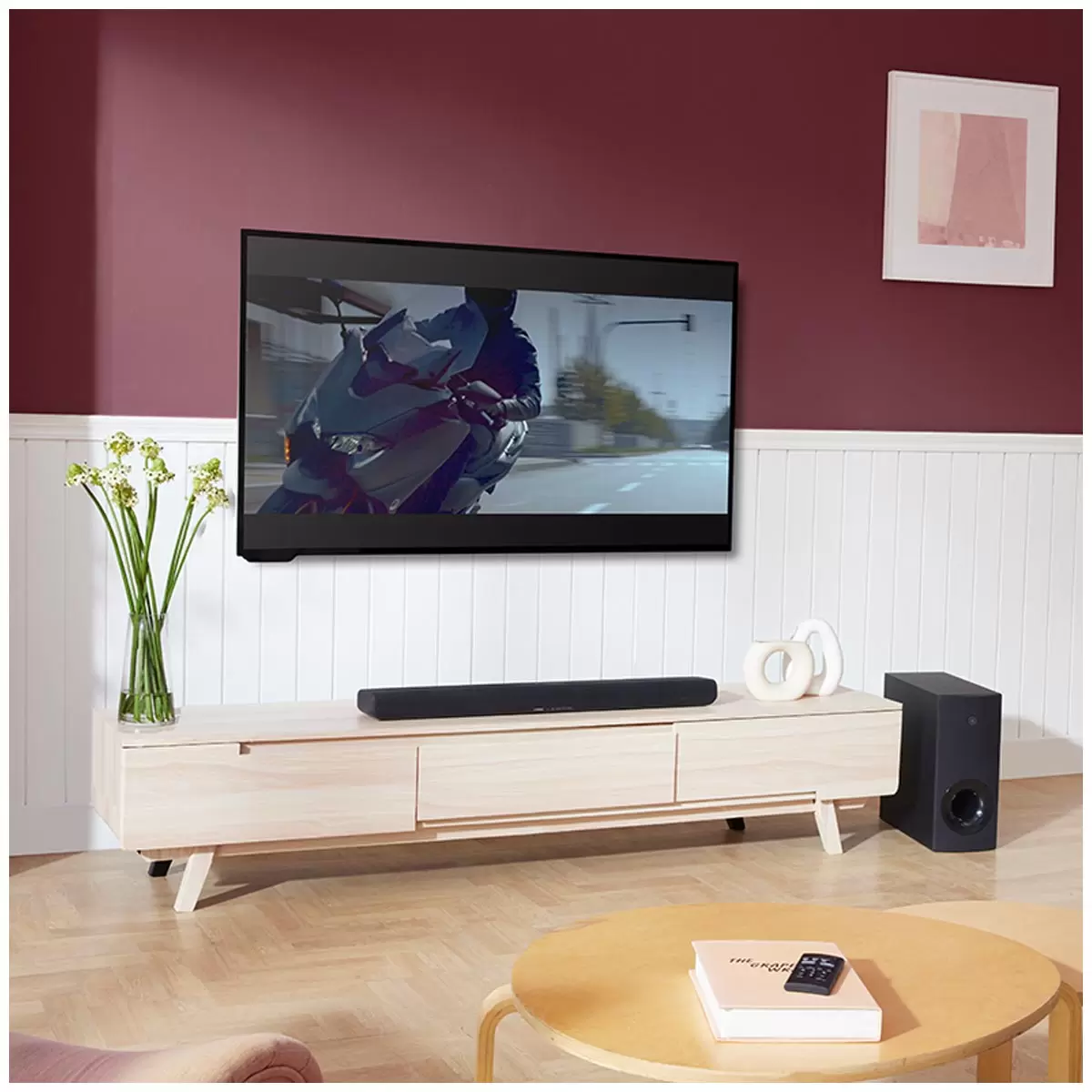 Yamaha Sound Bar SR-B40A with Wireless External Subwoofer Home Theatre System
