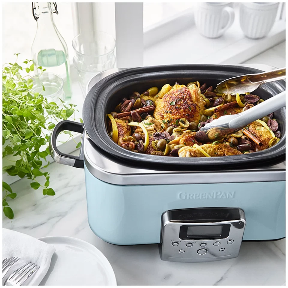 GreenPan 6L Slow Cooker CC005725-003 Blue Haze Home Kitchen Cookware Free Shipping