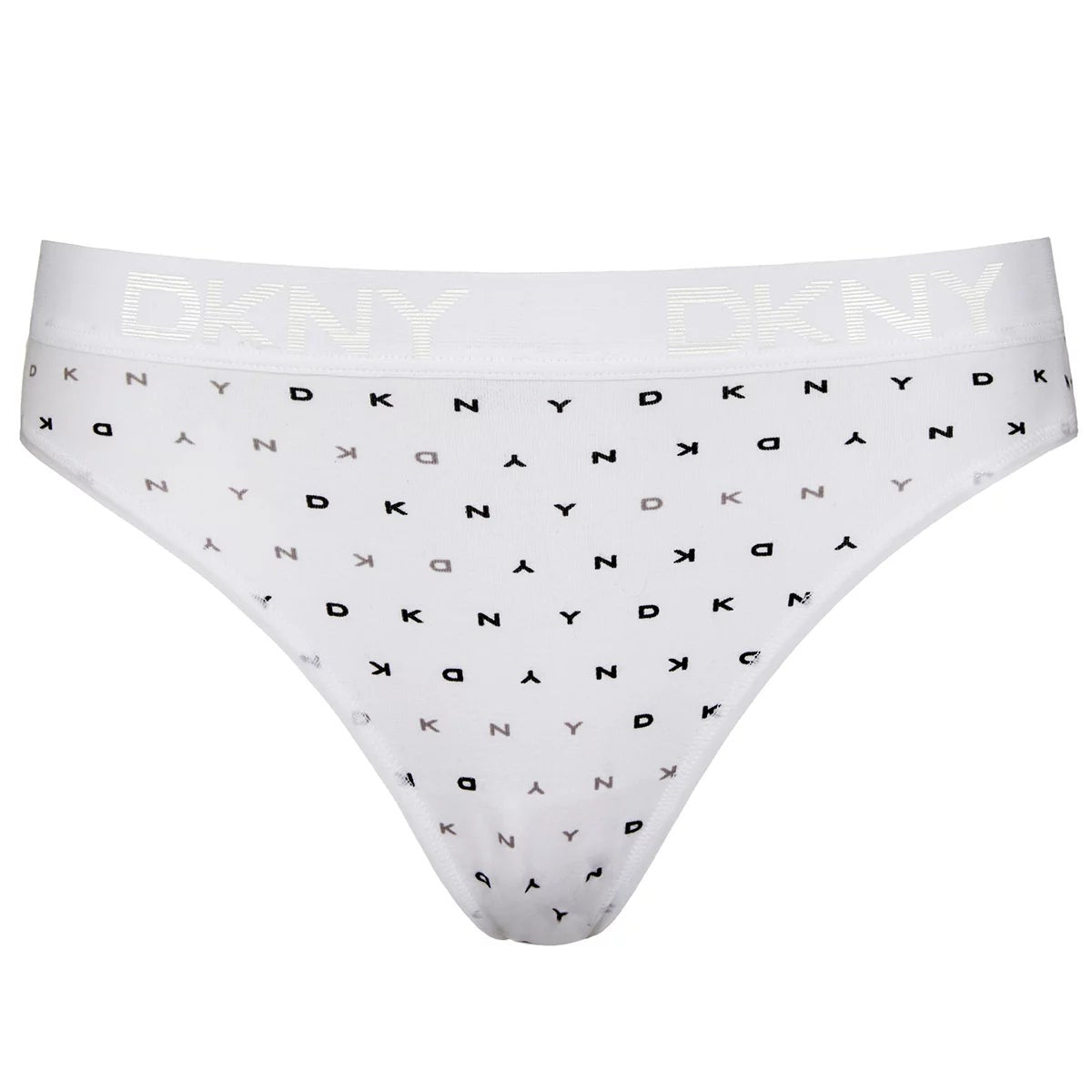DKNY Women's Bikini Brief 4 Pack White Black Medium Soft Stretch Cotton