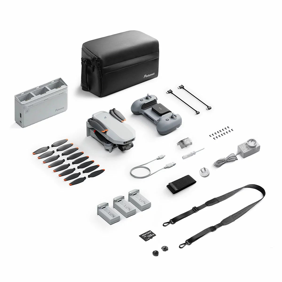 Potensic ATOM 2 Drone 48MP 8K Photo 4K HDR 3-Axis Gimbal 3 Battery