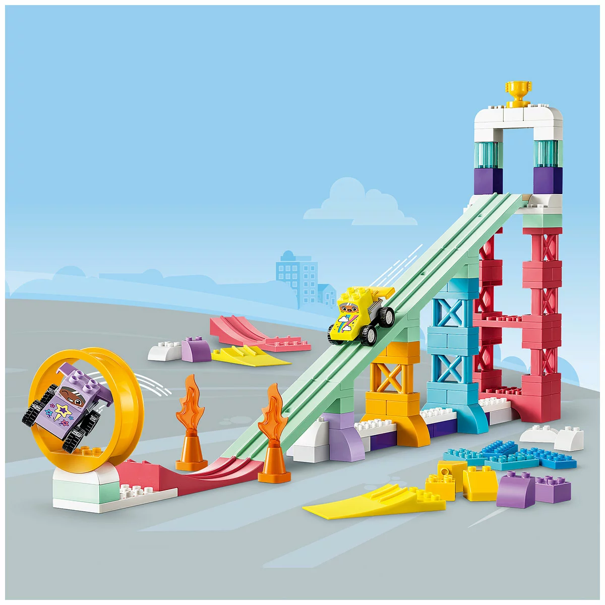 LEGO DUPLO Town 3 In 1 Creative Ramps with Vehicles 10478 111 Pieces