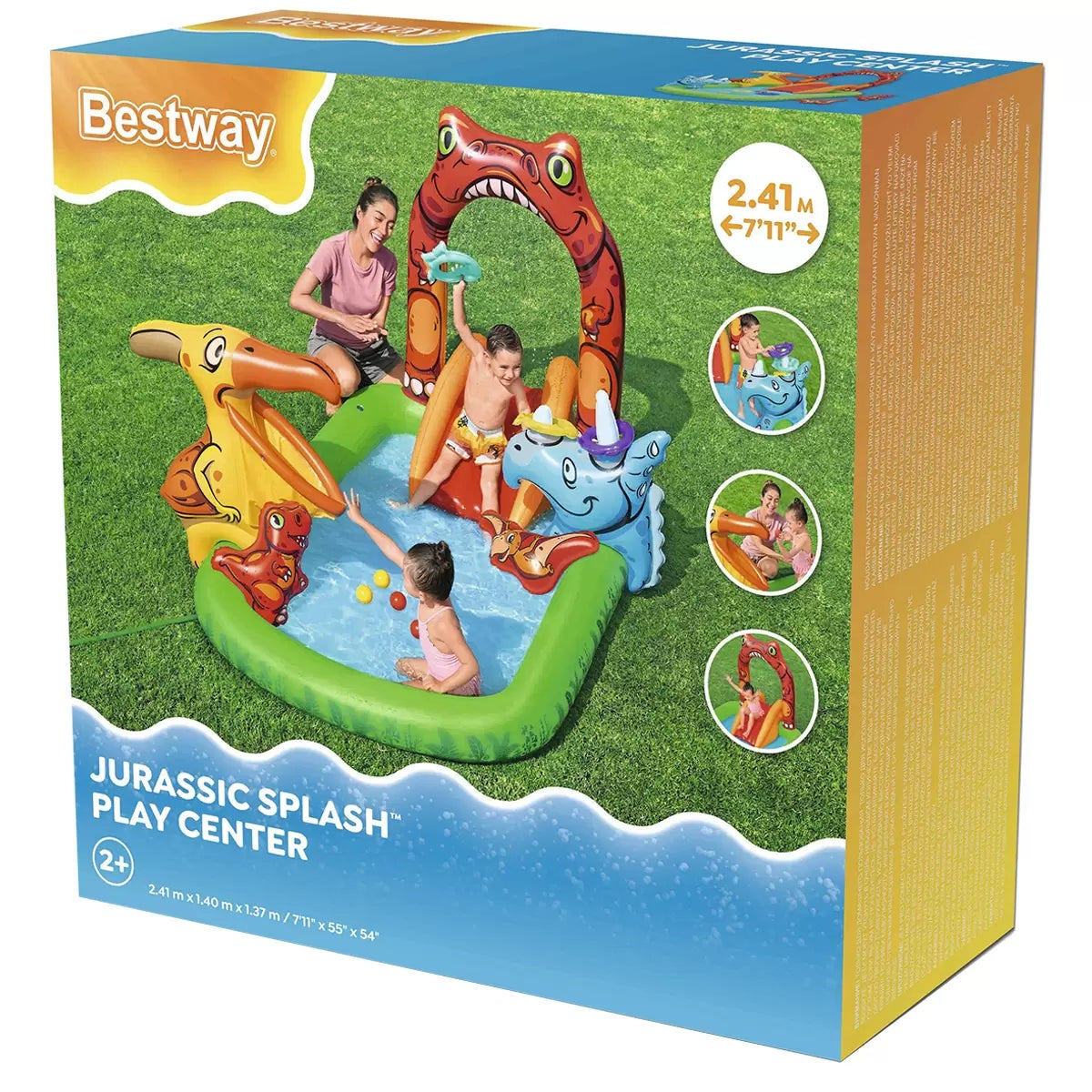 Bestway Jurassic Splash Play Centre Inflatable Dinosaur Playset Kids Water Pool