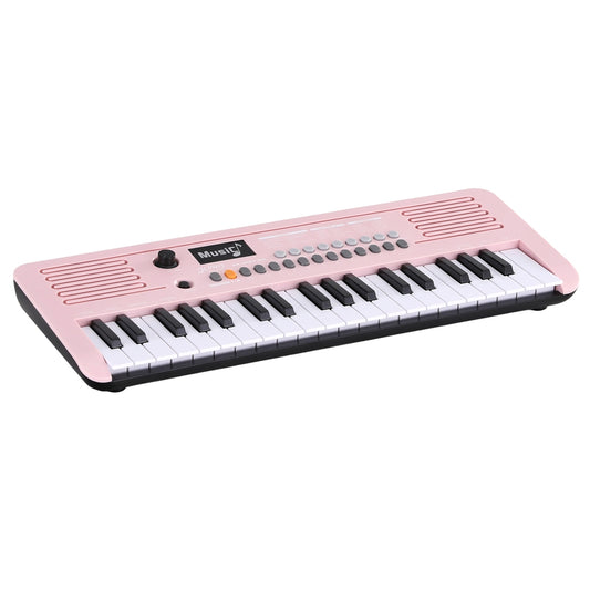 Alpha 37-Key Digital Piano Keyboard for Kids Beginners Electronic Keyboard Piano Gift Pink