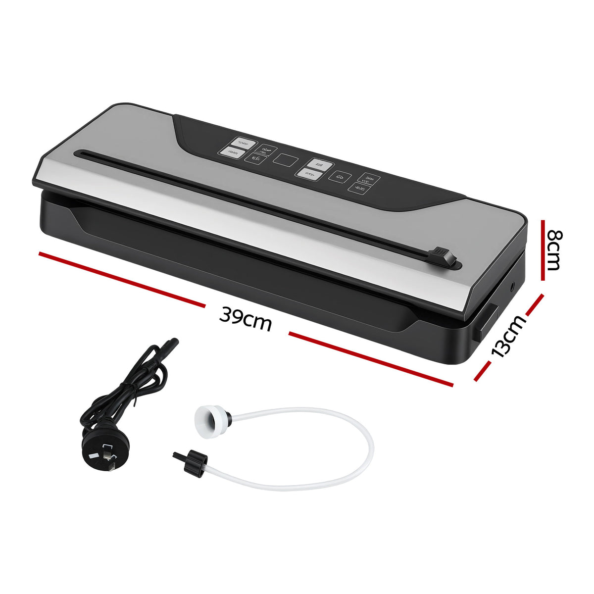 Devanti Food Vacuum Sealer Machine Auto Seal Slide Cutter 9 Modes Marinate Black