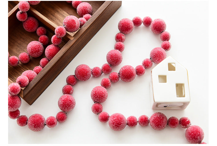 Christmas gift Christmas simulation red fruit skewer decoration string