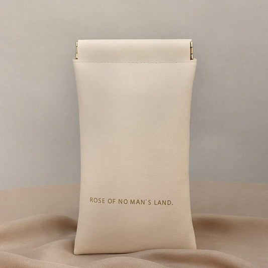 Christmas gift Premium Leather Eyeglass Case with Spring Closure - Multiple Color Options - Refined Craftsmanship（apricot）