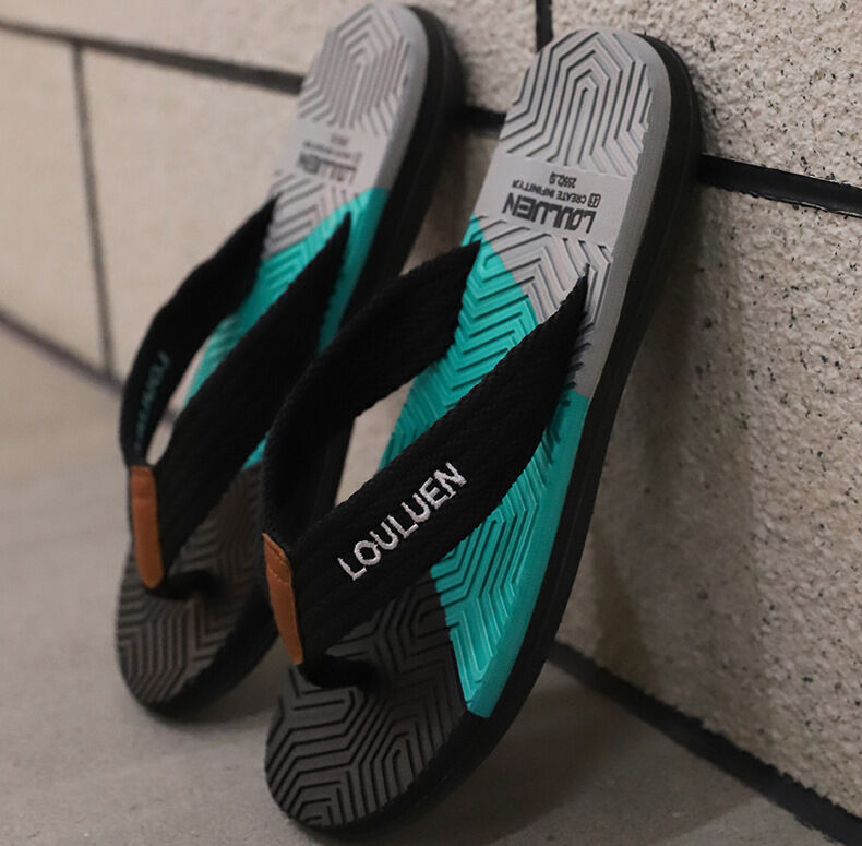 Men's Flip Flops with EVA-PVC Dual Sole, Black for Comfort & Style for Summer Beach & Daily Wear(41)