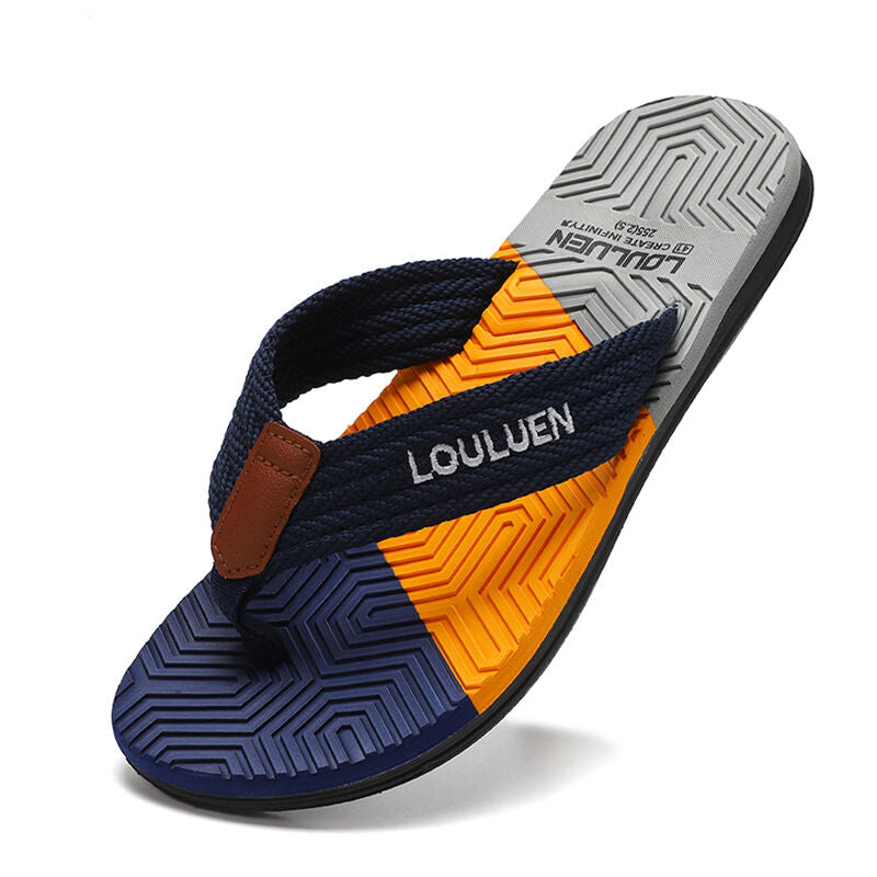 Men's Flip Flops with EVA-PVC Dual Sole, Blue for Comfort & Style for Summer Beach & Daily Wear(41)