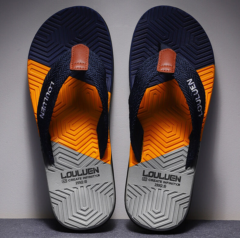 Men's Flip Flops with EVA-PVC Dual Sole, Blue for Comfort & Style for Summer Beach & Daily Wear(42)