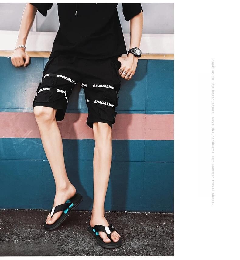 Men's Flip Flops: 4 Colors, EVA-PVC Blend, Comfort & Style for Summer Beach & Daily Wear(Black-green-45)