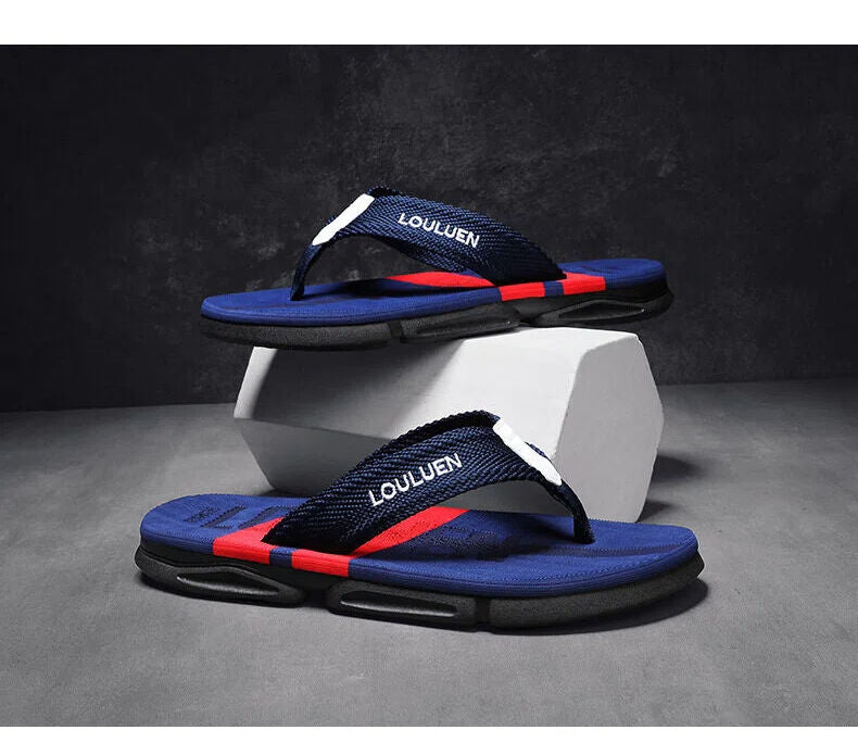 Men's Flip Flops: 4 Colors, EVA-PVC Blend, Comfort & Style for Summer Beach & Daily Wear(Blue-45)