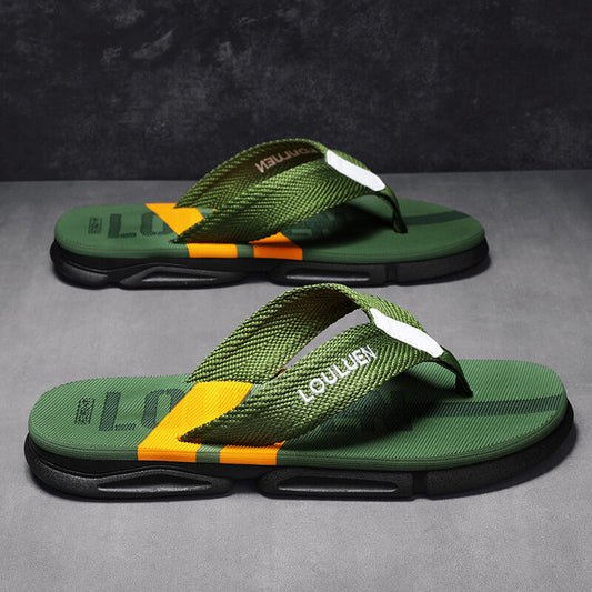 Men's Flip Flops: 4 Colors, EVA-PVC Blend, Comfort & Style for Summer Beach & Daily Wear(Green-39)