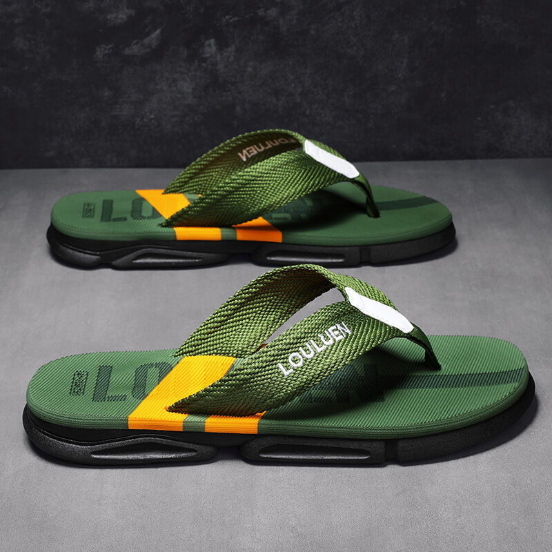 Men's Flip Flops: 4 Colors, EVA-PVC Blend, Comfort & Style for Summer Beach & Daily Wear(Green-40)