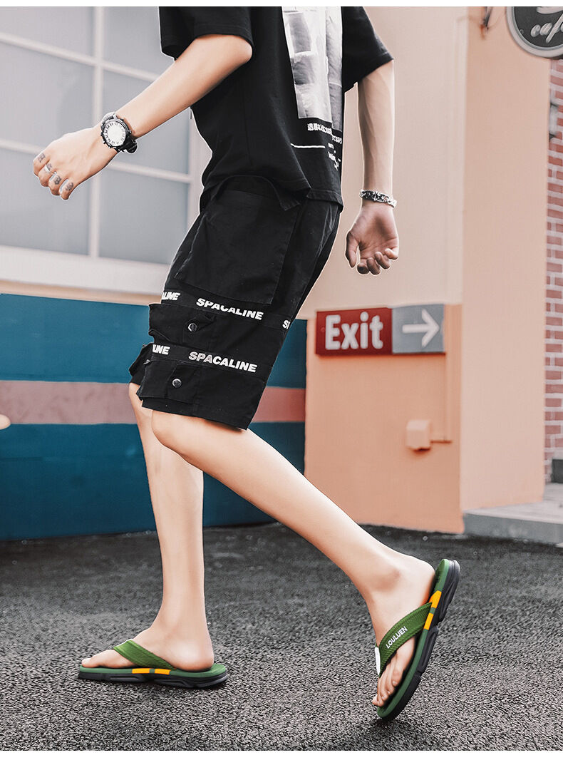 Men's Flip Flops: 4 Colors, EVA-PVC Blend, Comfort & Style for Summer Beach & Daily Wear(Green-41)