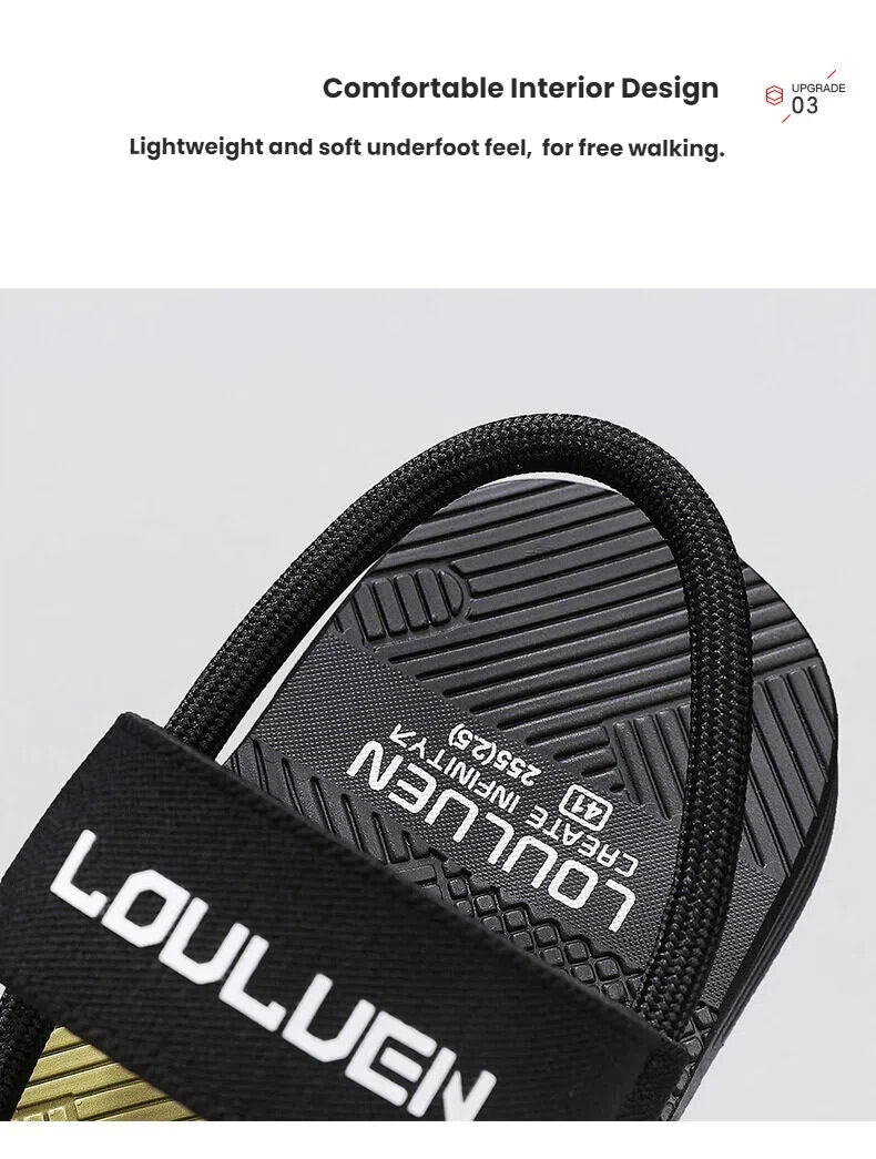 Men's Outdoor Non-Slip Sandals, EVA Lightweight Thick-Sole Beach Slippers for Casual & Sports(royal blue-44)