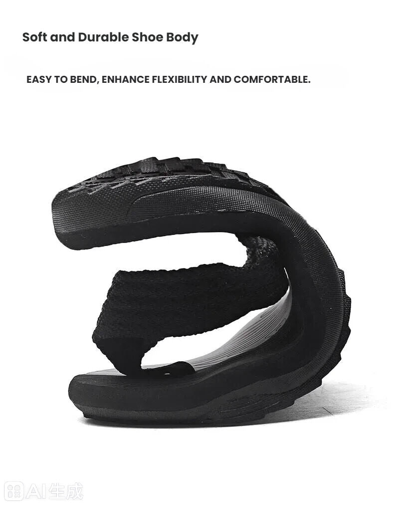 Men's Outdoor Non-Slip Flip Flops, 6 Colors EVA Lightweight Thick-Sole Beach Sandals for Casual & Sports(black-40)