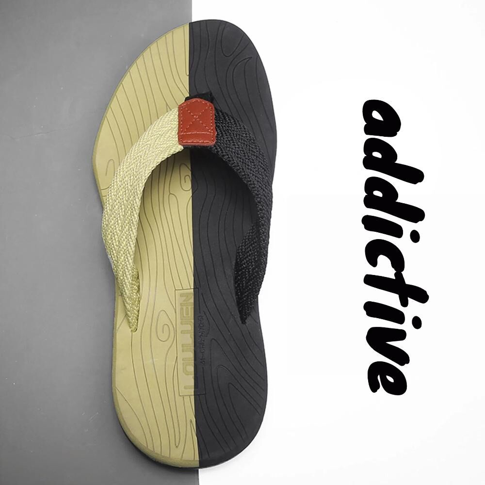 Men's Outdoor Non-Slip Flip Flops, 6 Colors EVA Lightweight Thick-Sole Beach Sandals for Casual & Sports(black and green-43)