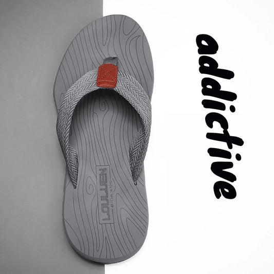 Men's Outdoor Non-Slip Flip Flops, 6 Colors EVA Lightweight Thick-Sole Beach Sandals for Casual & Sports(gray-44)