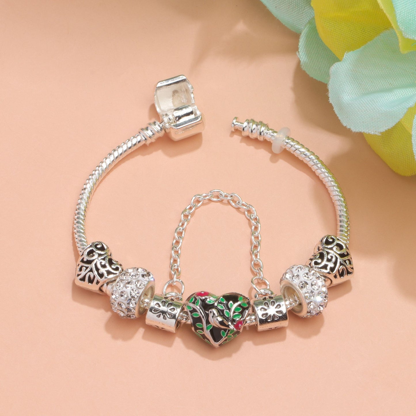 Love Bird Drip Oil Bracelet(19cm)
