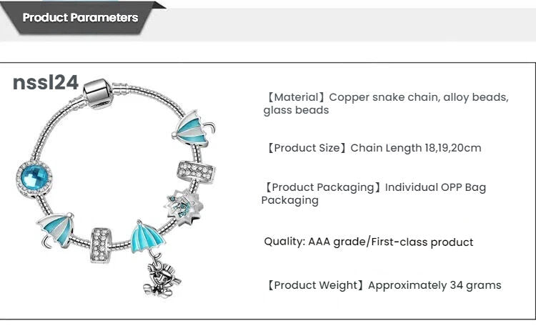 10 Styles Charm Bracelets Set: Colorful Alloy & Glass Beaded Bracelets, Adjustable Length 16-21cm(double)