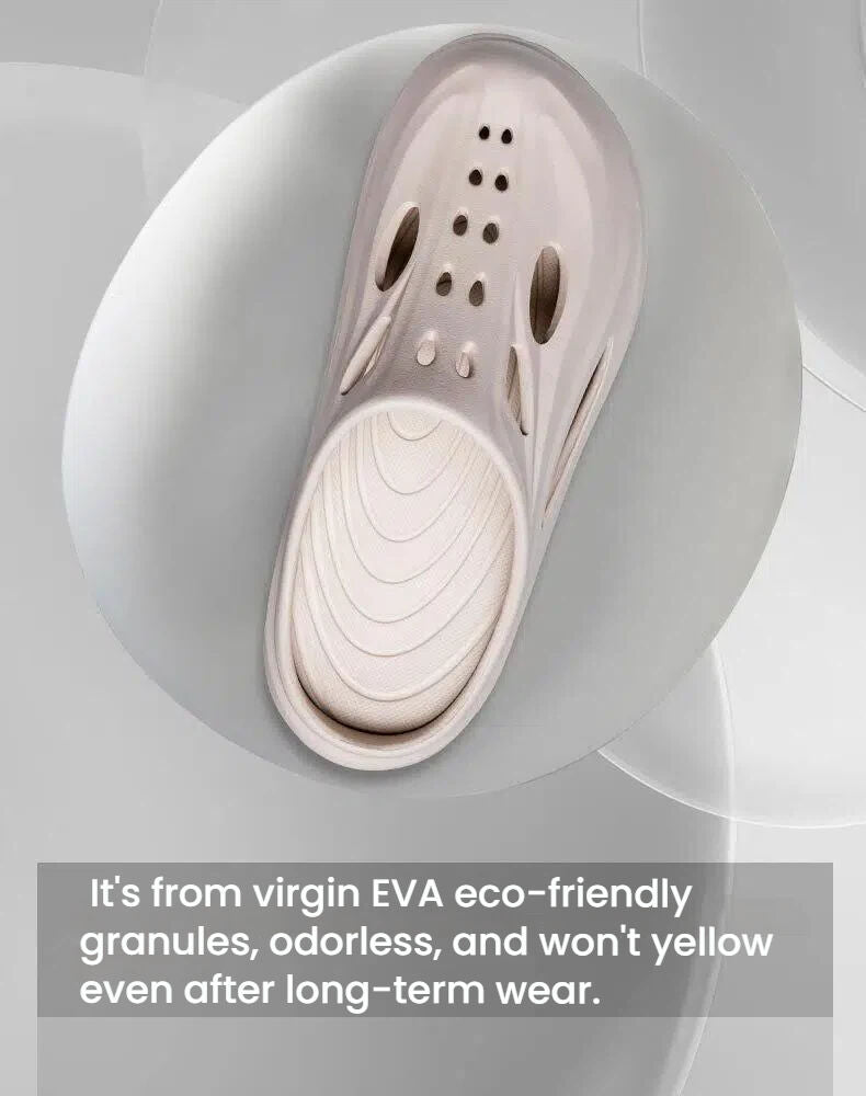 Men's Summer EVA Crocs with 3 Color Options - Breathable, Non-Slip, Comfortable Beach & Casual Sandals(khaki-44.5-45)