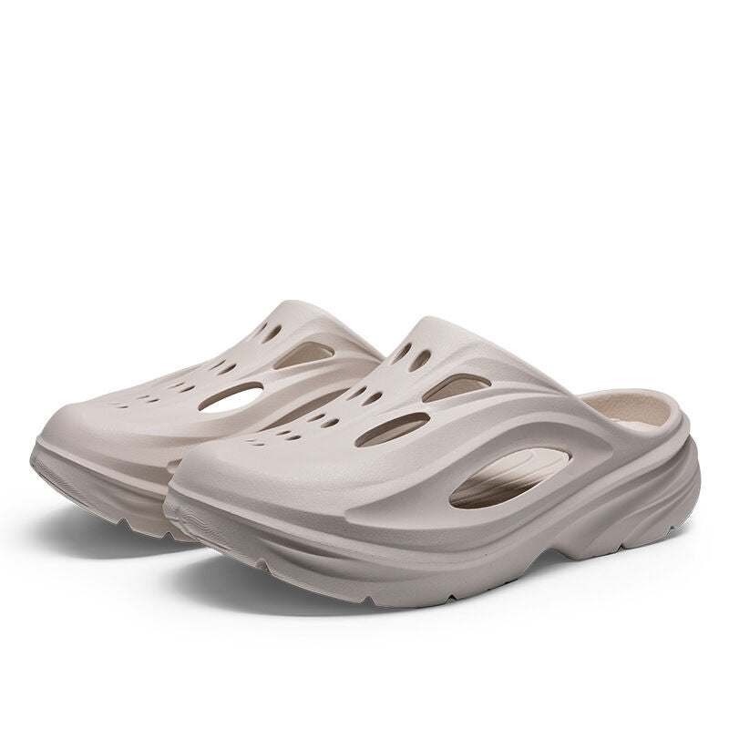 Men's Summer EVA Crocs with 3 Color Options - Breathable, Non-Slip, Comfortable Beach & Casual Sandals(white-39-40)