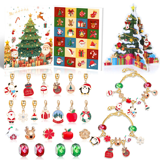 Christmas DIY Jewelry & Craft Advent Calendar(M-29,20*17*1.3cm)