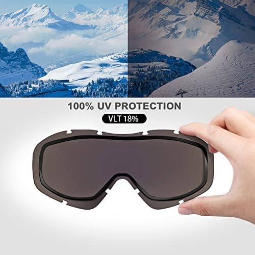 OutdoorMaster OTG Ski Goggles - Over Glasses Ski/Snowboard Goggles for Men, Women & Youth - 100% UV Protection-OM-5