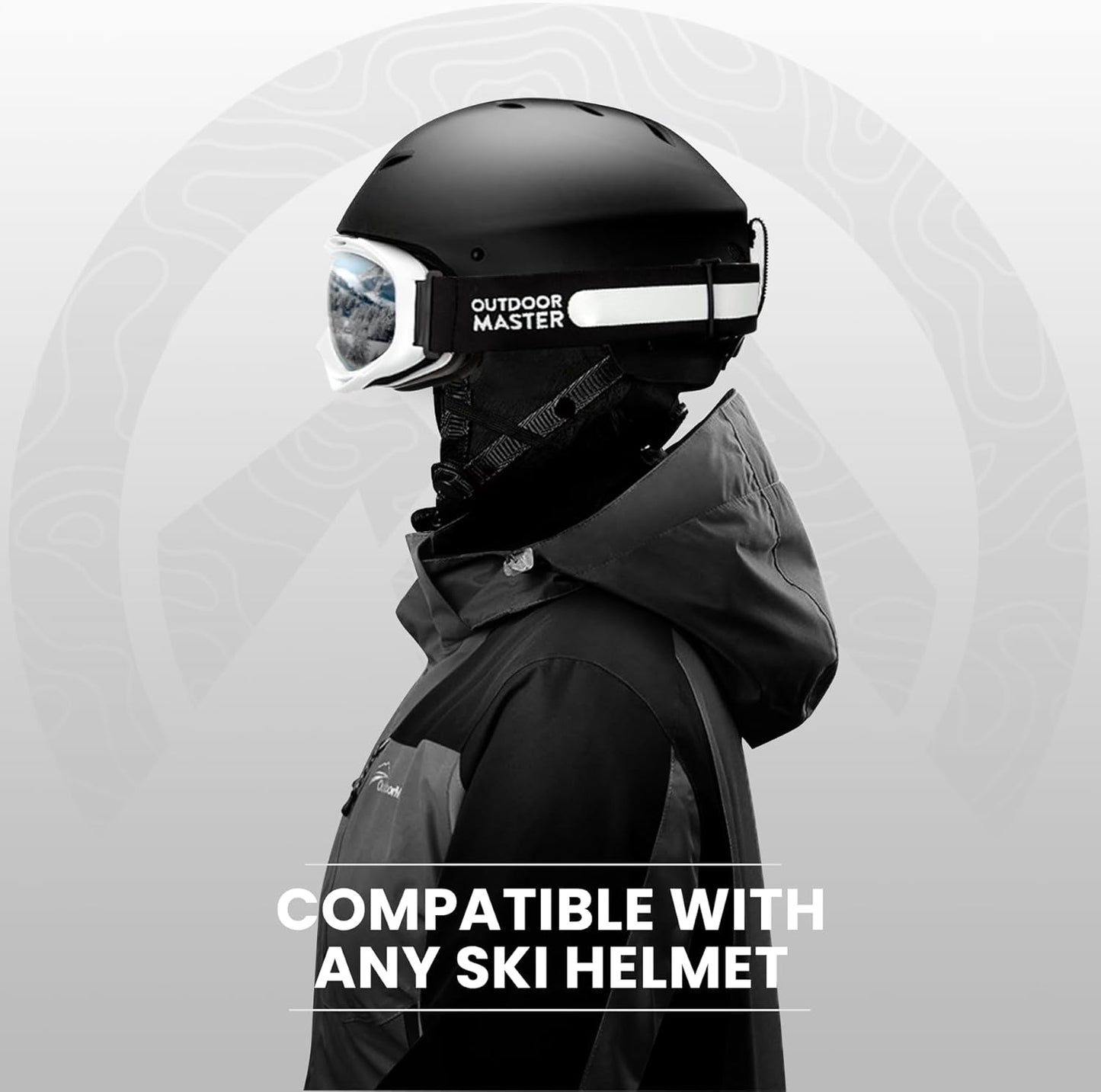 OutdoorMaster OTG Ski Goggles - Over Glasses Ski/Snowboard Goggles for Men, Women & Youth - 100% UV Protection--OM-5