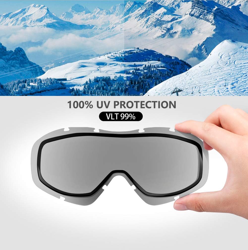 OutdoorMaster OTG Ski Goggles - Over Glasses Ski/Snowboard Goggles for Men, Women & Youth - 100% UV Protection-OM-5