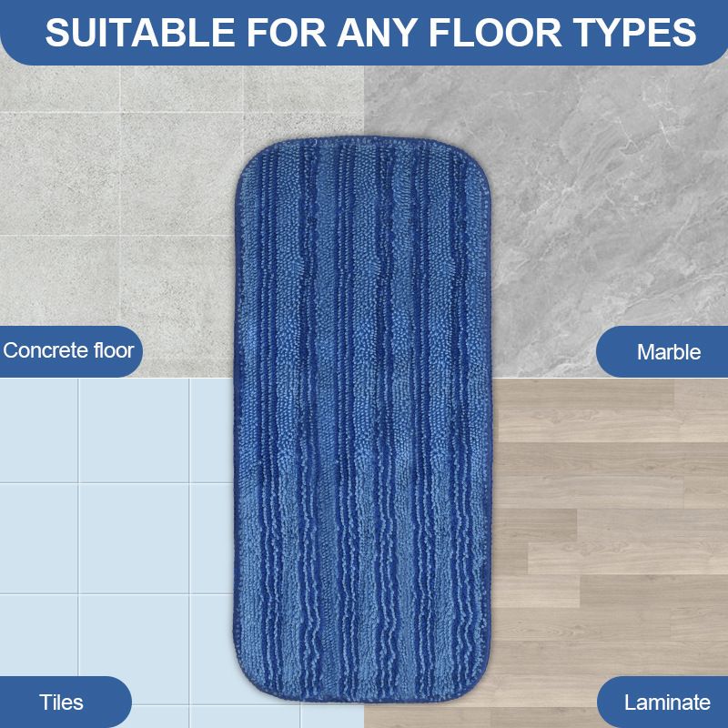 Replacement Mop Pads Compatible with Swiffer Wet Jet - Reusable Microfiber Dry Wet Cleaning Cloth - Blue 6-Pack