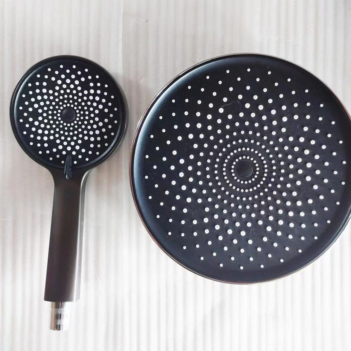 Starry Sky 3-Mode Handheld Shower Head - Large Panel High Pressure Showerhead for Bathroom - Black with 9 Inch Top Spray