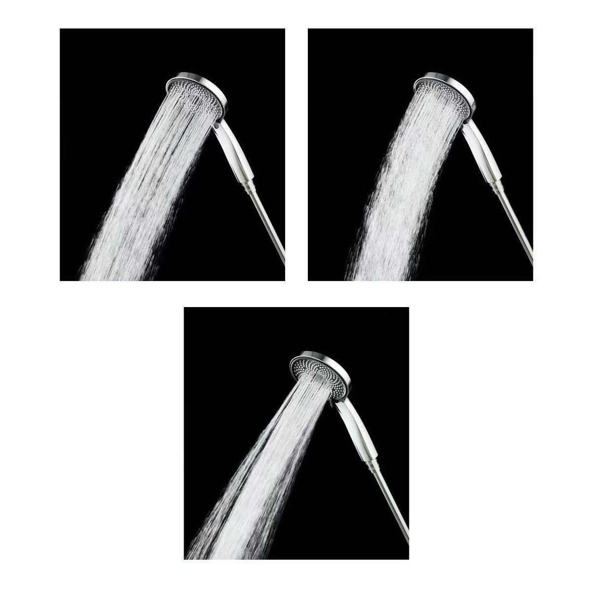Starry Sky 3-Mode Handheld Shower Head - Large Panel High Pressure Showerhead for Bathroom - Chrome Single Head