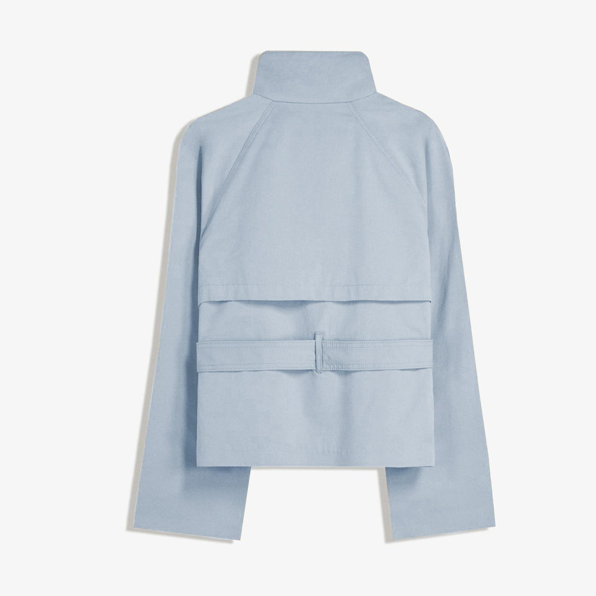 Women’s short trench coat, perfect for commuting, weekend getaways and autumn layering, XXL (Light Grey Blue)