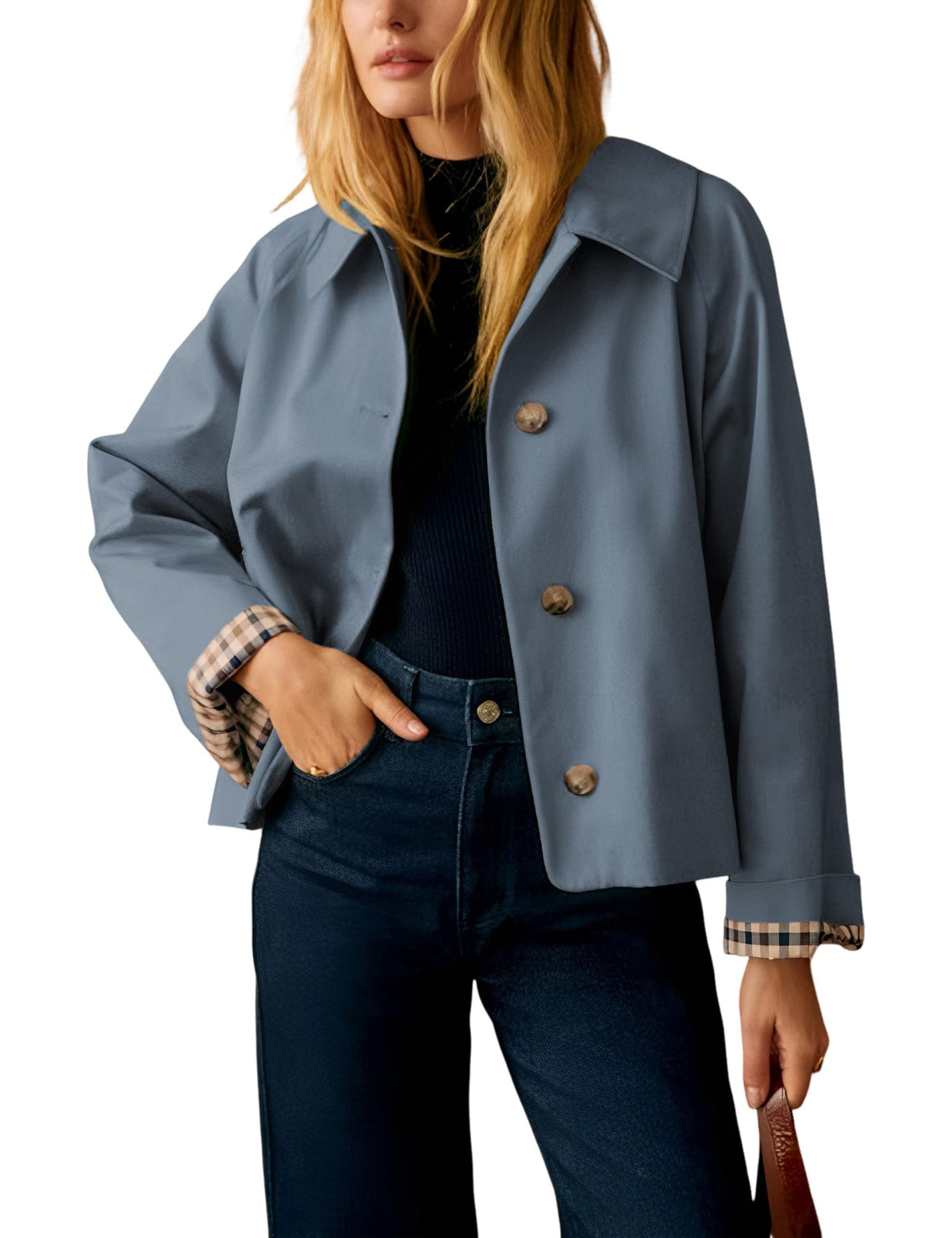 Versatile Casual Jacket for Daily Wear, Work, Travel & Seasonal Transitions, XS (Slate Blue)